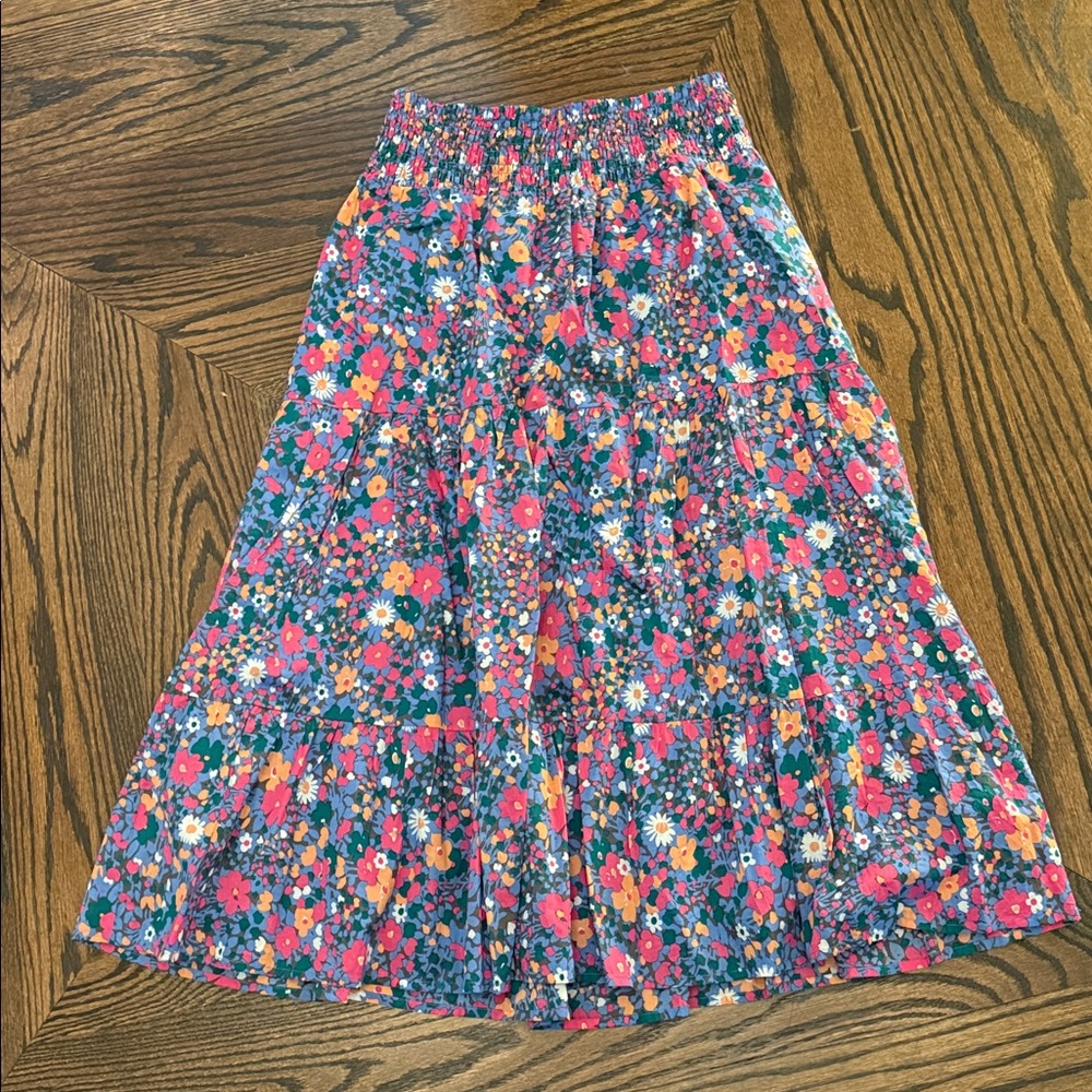Rails Colorful Floral Tiered Maxi Skirt